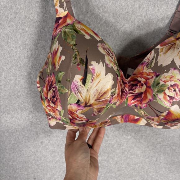 Cacique Bra 42DDD Full Coverage Underwire Lightly Lined Mesh Brown Neutrals - Picture 2 of 10